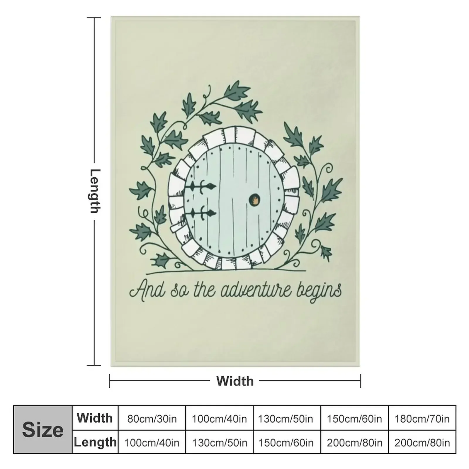 Baggins Door with Twigs ShirtsNew design 2021 Throw Blanket christmas decoration Soft Blankets