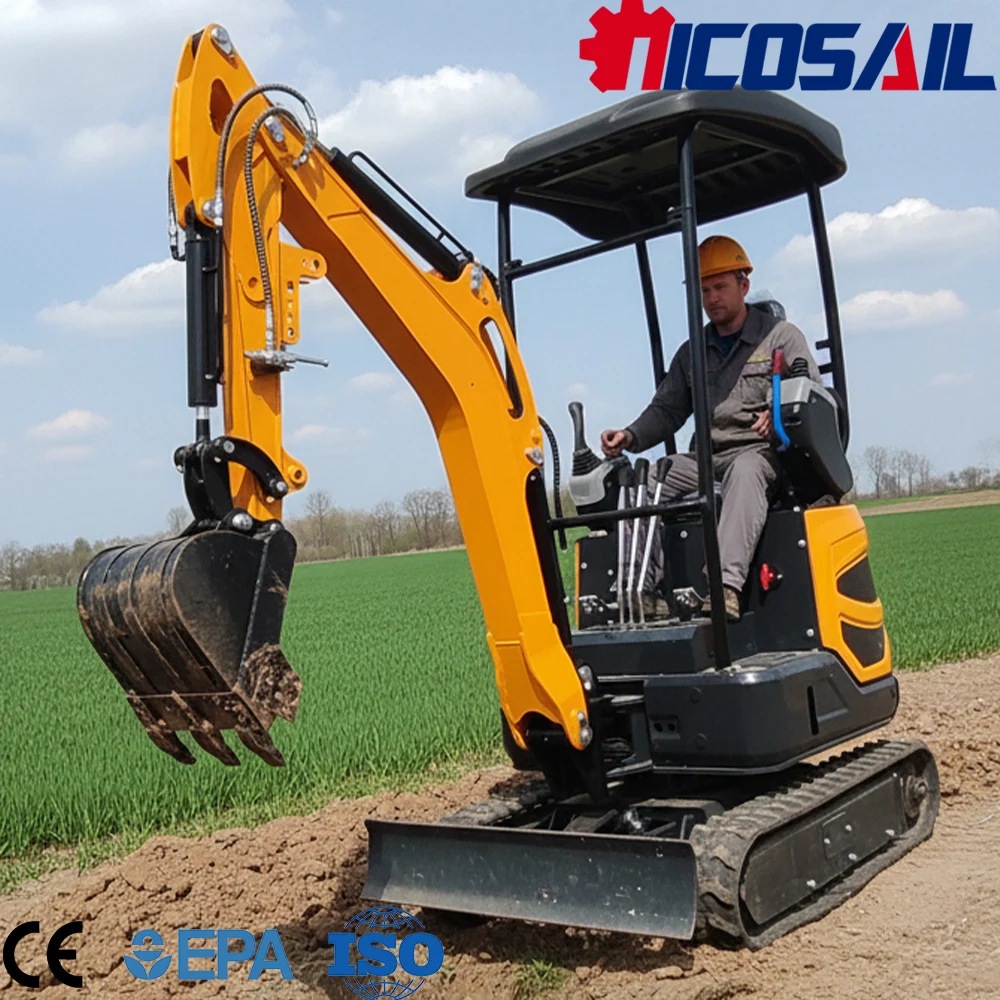 

Custom Mini 1.8 Ton Excavator Euro 5 CE Certified Compact Hydraulic Digger for Farm Construction Work