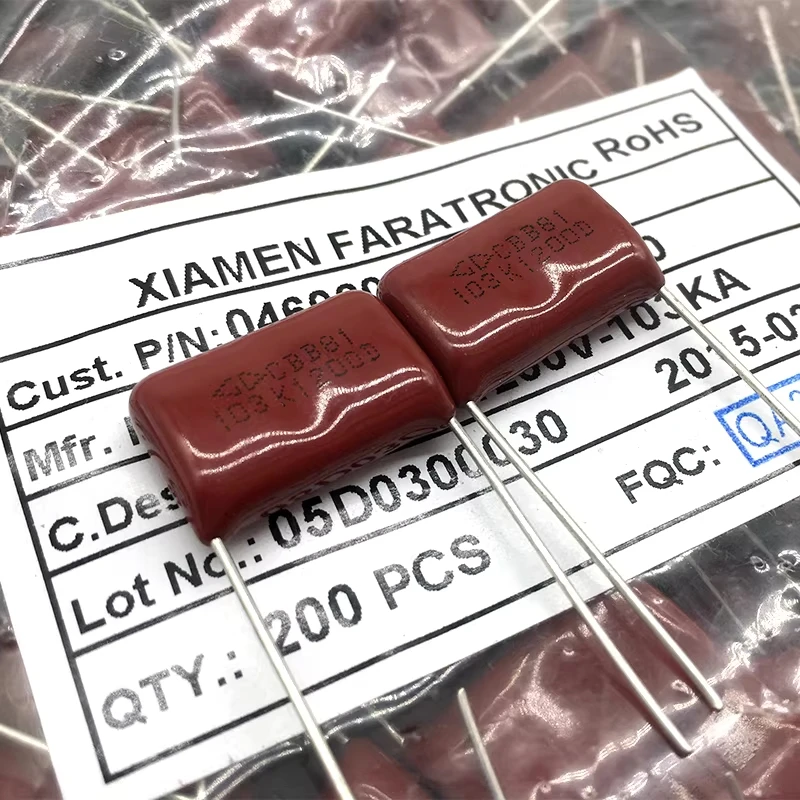 Xiamen Farah CBB 0.01uf 103 10nf 1200v 1000v 1kv thin film capacitor 15MM