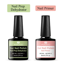 MSRUIOO 8ml Nail Primer Nail Prep Dehydrate Base Top Coat Gel Nail Polish No Need Of UV LED Lamp Nail Art Varnish Manicure