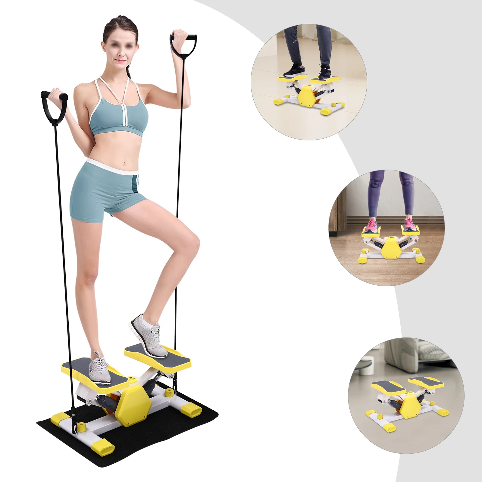 Mini Steppers Mini Stepper for Exercise Home Workout Equipment Yellow