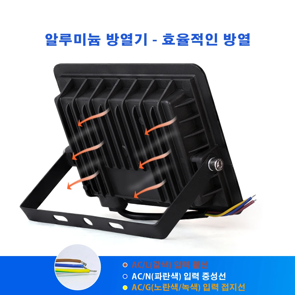 야외 LED 투광 조명, 200W, 100W, 50W, AC 220V, 230V, IP66 방수, 야외 정원 벽 램프 프로젝터, LED 투광 조명