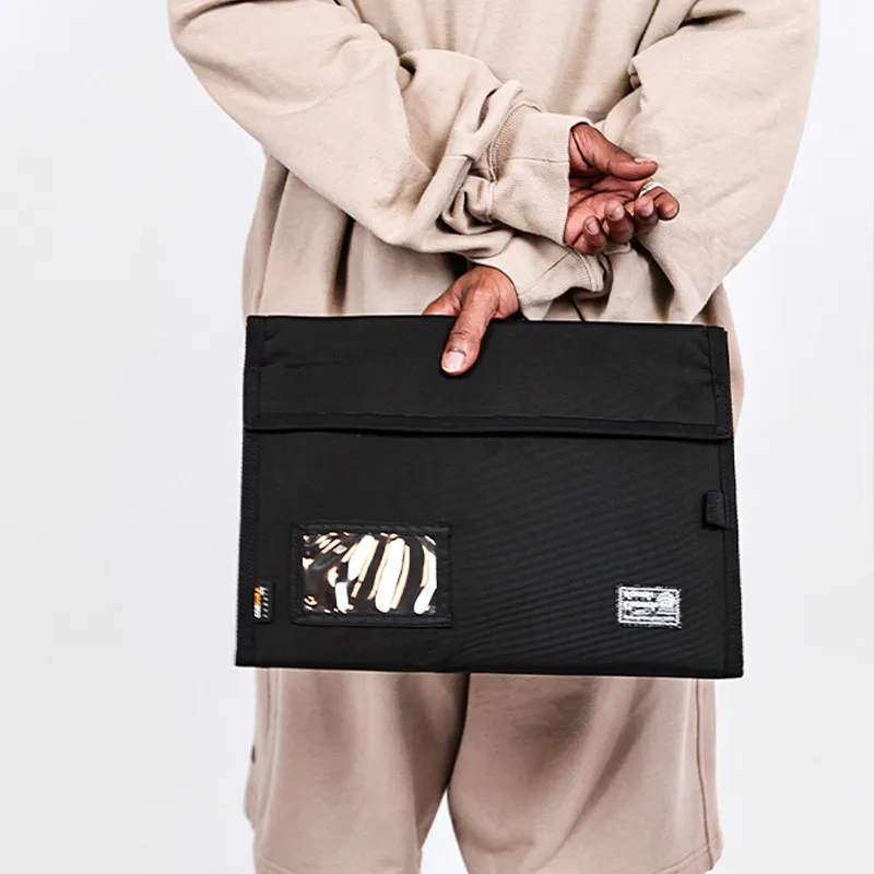 RGH 14in Laptop Briefcase Waterproof Handbag for MacBook Dell, Business Commute A4 Document Bag for Men Women Students