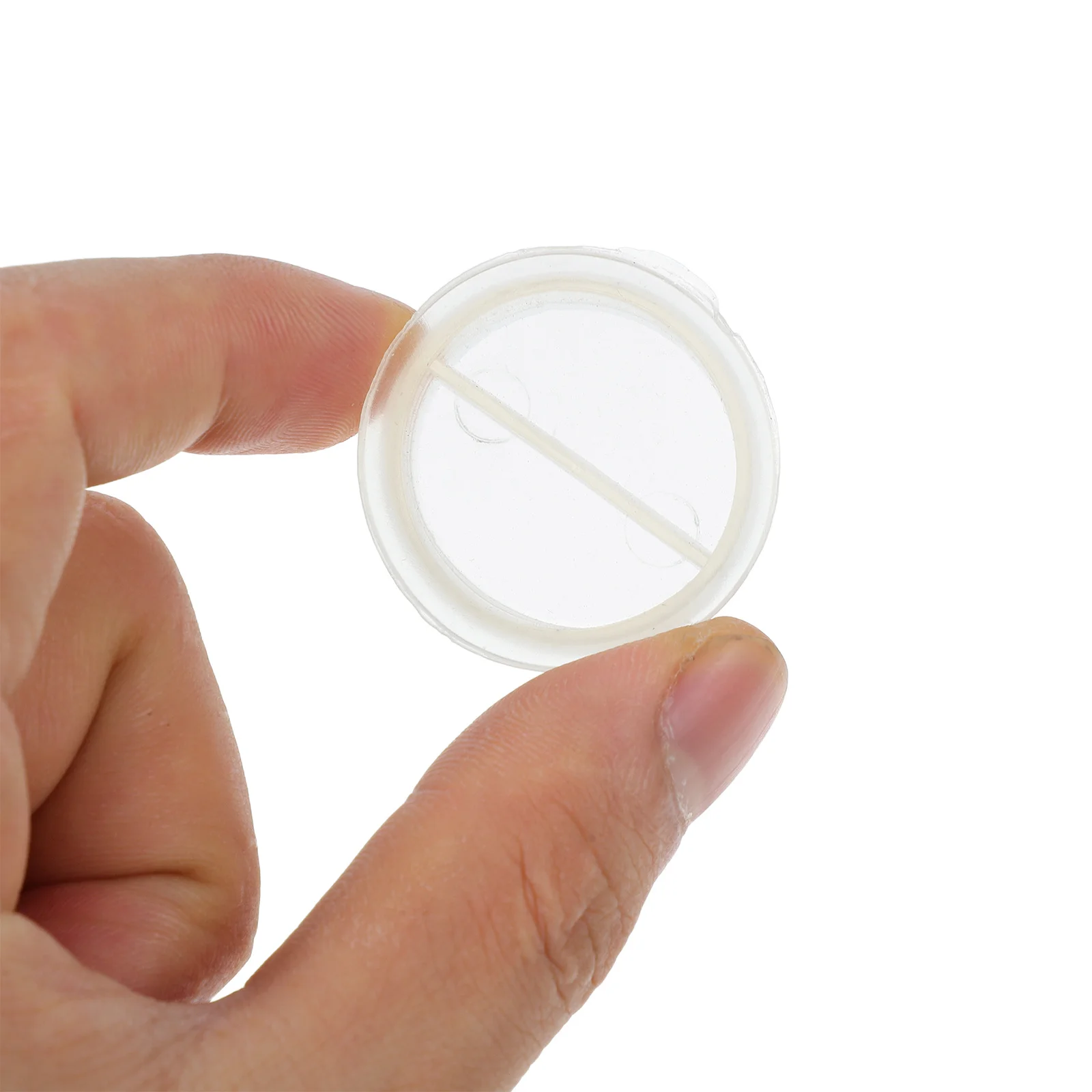 20Pcs Piggy Bank Hole Plug Transparent Round Lock Bottom Replacement Cap for Savings Box Easy Install Dustproof