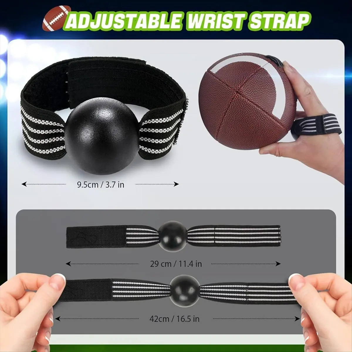 

A23G 6PCS Football Catching Trainer Band, Rugby Football Catching Receiver Trainers, Volleyball Catching Training Hand Strap