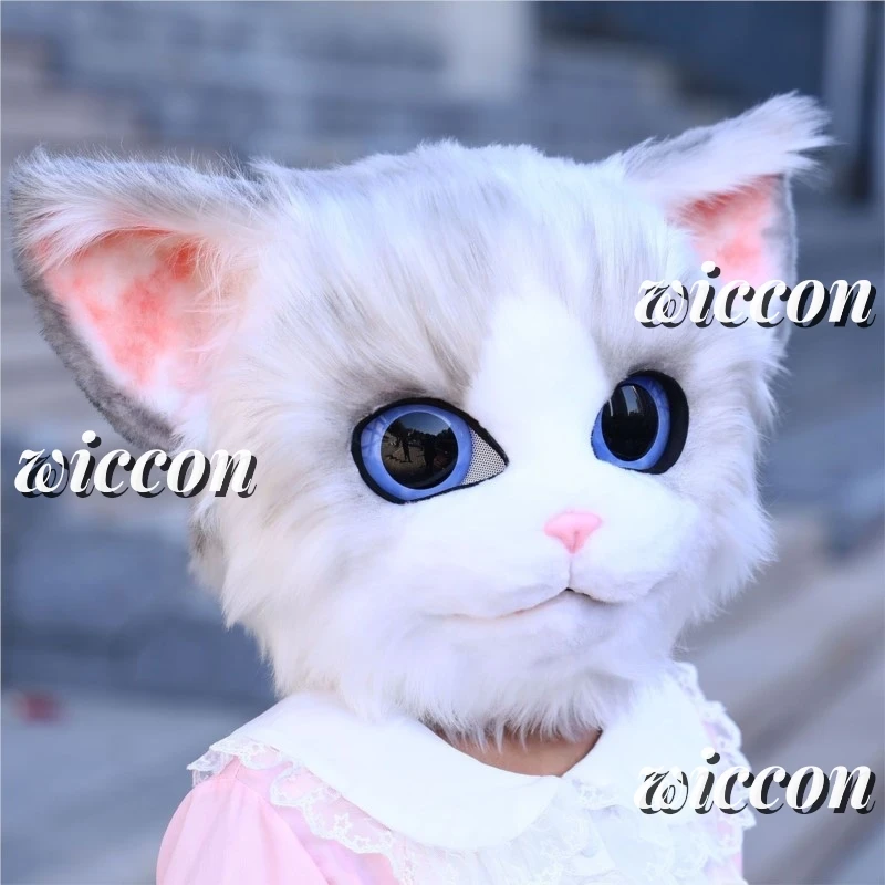 Cosplay Costume Anime Cosplay Persian Cat Fursuit Head Furry Head Mask Kig Fursuit Mask Fur Suit Furry Mask Easter Party Costume