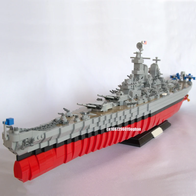 3306PCS WW2 Military MOC 1:300 scale Iowa-Class Battleship USS Missouri Model DIY creative ideas high-tech Child Toy Gift blocks