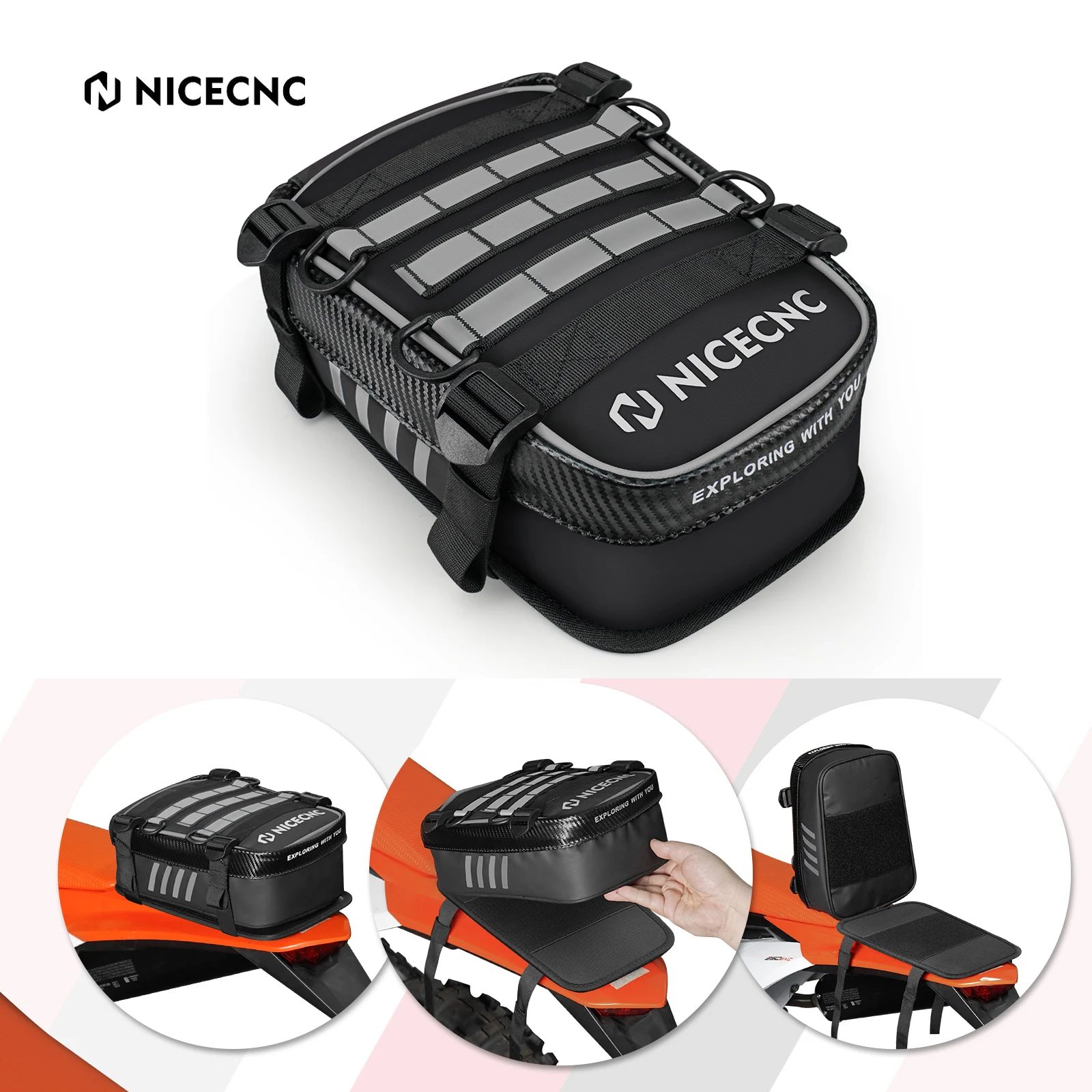 NICECNC For KTM 390 Duke Adventure 1290 Super Adventure Super Duke R EXCF 350 For Yamaha Tenere 700 Rear Fender Mudguard Bag