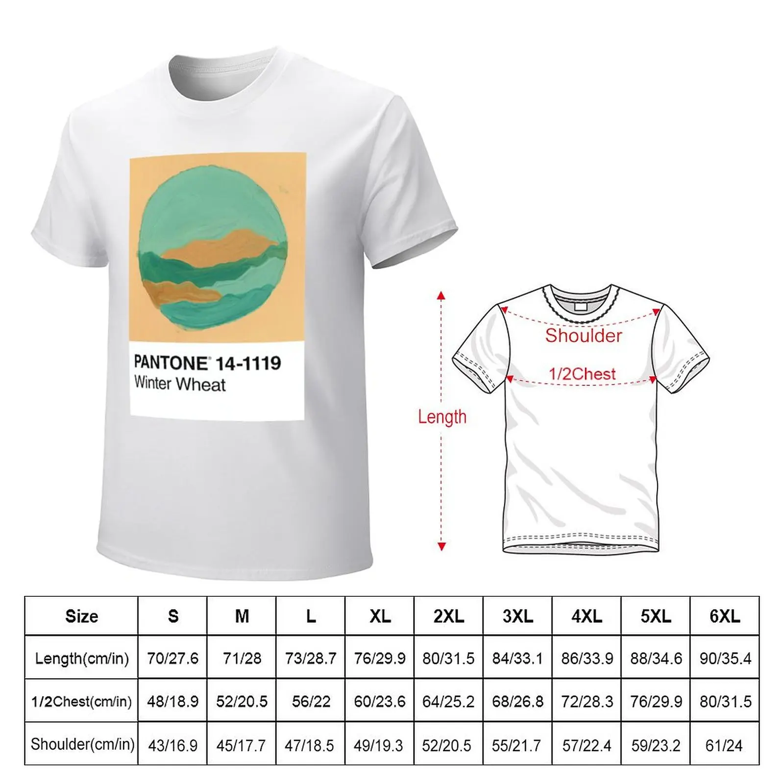 Gouache Mountains Pantone Painting on Winter Wheat T-Shirt sublime for a boy mens big and tall t shirts