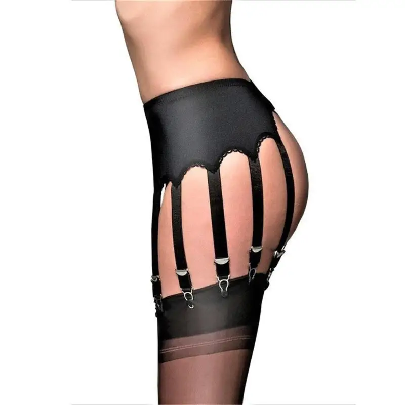 Cintos liga/cinto suspensório sexy com 10 alças clipe plástico para meias/lingerie feminina (cinto liga vende apenas)