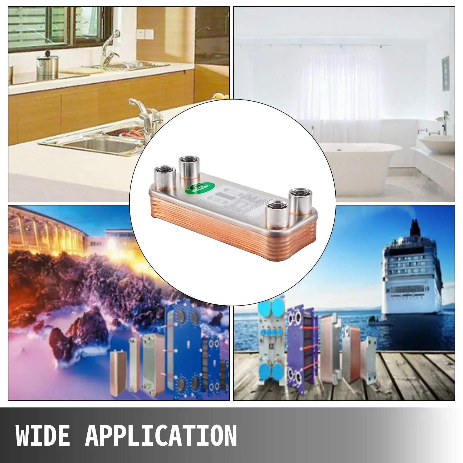30/40/60 Plates Heat Exchanger Wort Chiller Stainless Steel Homebrew Brewing Beer Cooler Counterflow  Water Heating