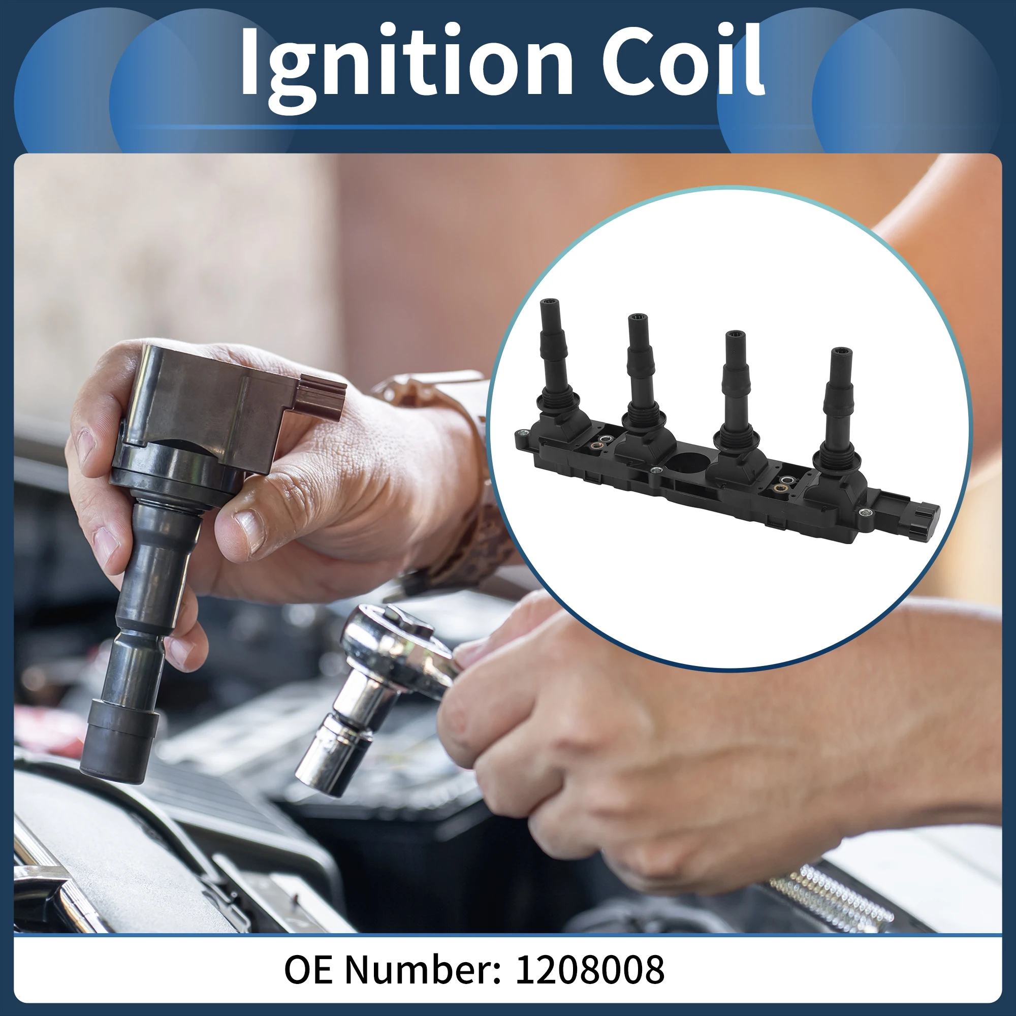 

UXCELL Ignition Coil Ignition Coil Pack No.1208008 for Opel for Astra 1998-2010