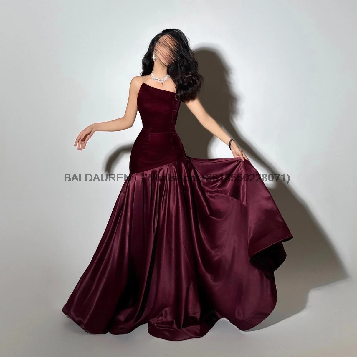 burgundy a line midi dress Alison | Square-Neck A-Line Detachable narrow tie belt Kate Costume Blue Green Colour:Coral MDW-SALE-25