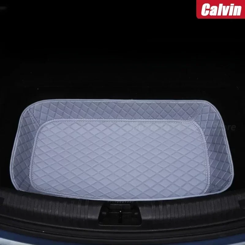 Leather Car Front Storage Box Pad For BYD Seal EV DMi 2023 2024 Trunk Mat Waterproof Bottom Protector Pad Car Interior Decor