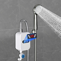 3500W Instant Electric Water Heater with Leakage Protection - Wall Mounted Shower Heater for Bathroom/Kitchen (EU Plug 220V)