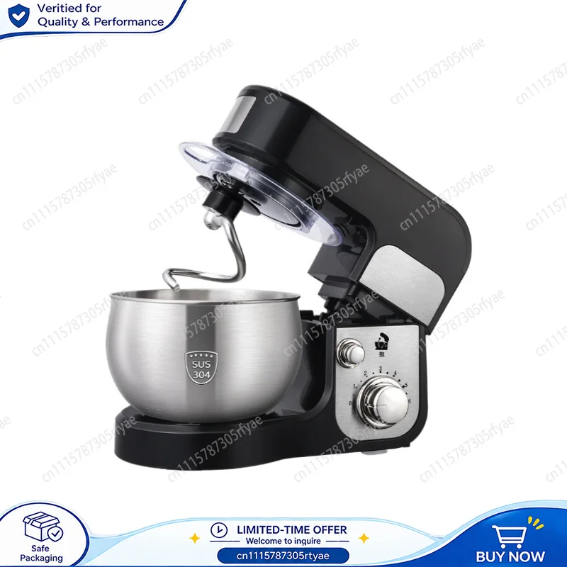 3L Stand Mixer Electric Kitchen Machine Food Processor Flour Mixing Kneading Cake Bread Dough Whisk Egg Beater EU Plug