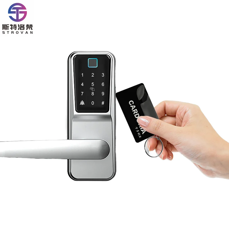 

Wifi Smart Door Lock Aluminum Alloy Electronic Password Biometric Fingerprint Reader Intelligent Keypad High Security Code
