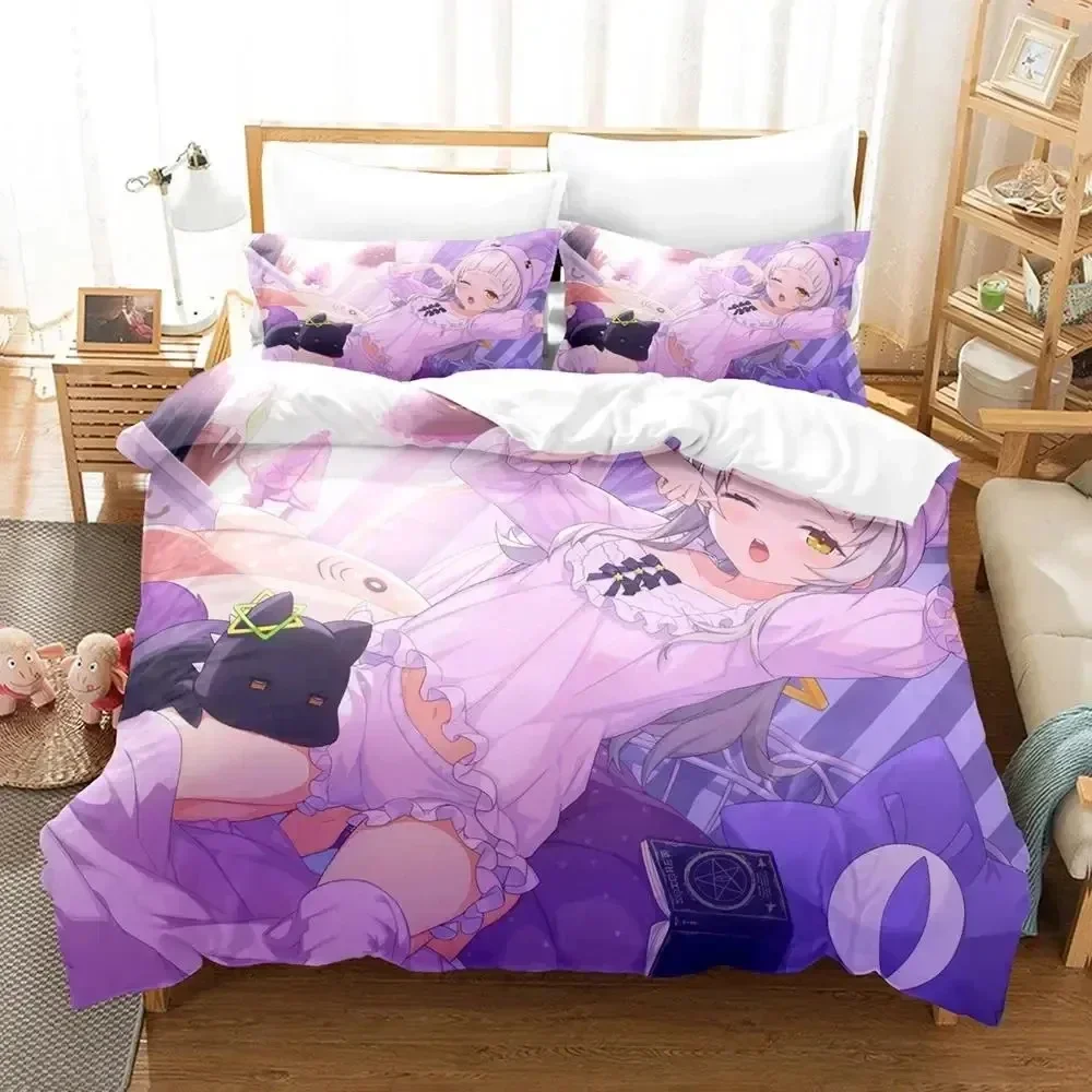 

3D Print Anime Murasaki Shion Bedding Set Printed Bed Set With Pillowcase Bed Duvet Cover Soft Queen King Size Bedclothes Home