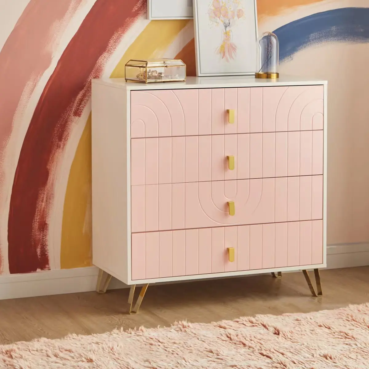 Customized Solid Wood Includes Wardrobe Dresser Kids Furniture Bedroompromote sales