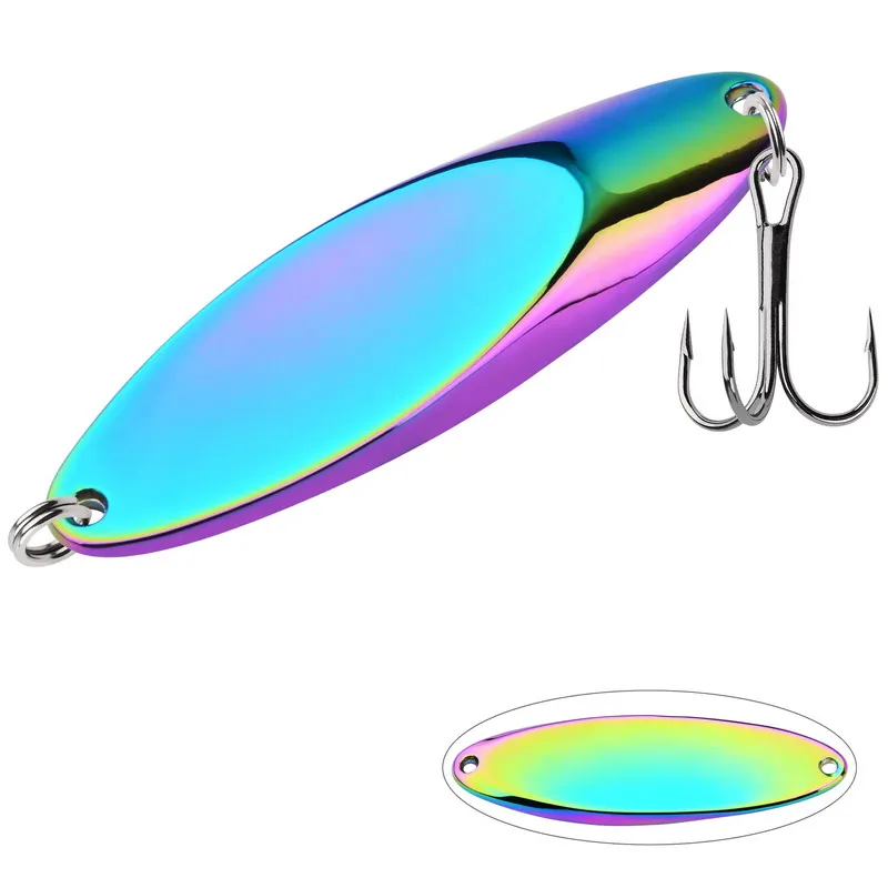 12pcs Metal Spinner Spoon Lures 10g 14g 21g-65g Trout Fishing Lure Hard Bait  Sequins Paillette Artificial Baits Fishing Tackle