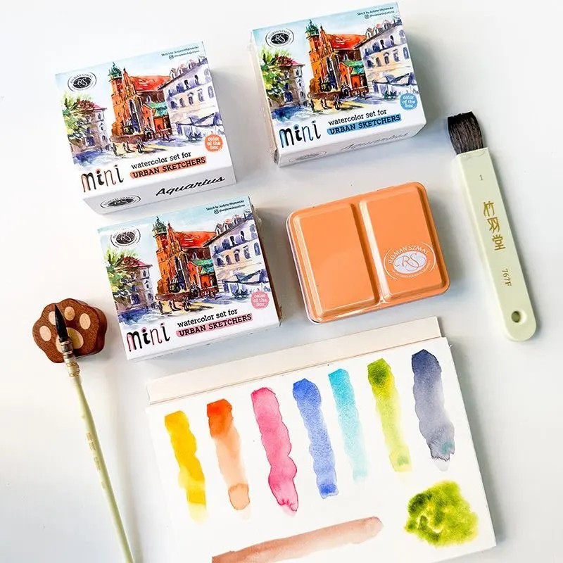 roman-szmal-artists-rs-mini-caja-metalica-con-8-pigmentos-de-acuarela-solidos-en-bloque-suministros-portatiles-de-pintura-de-acuarela-de-color-solido