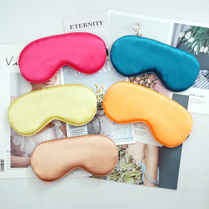 1PC Imitated Silk Sleep Eye Mask Shade Eye Cover Patch Sleeping Eyemask Blindfolds Travel Relax Nap Rest Women Men Eyepatch