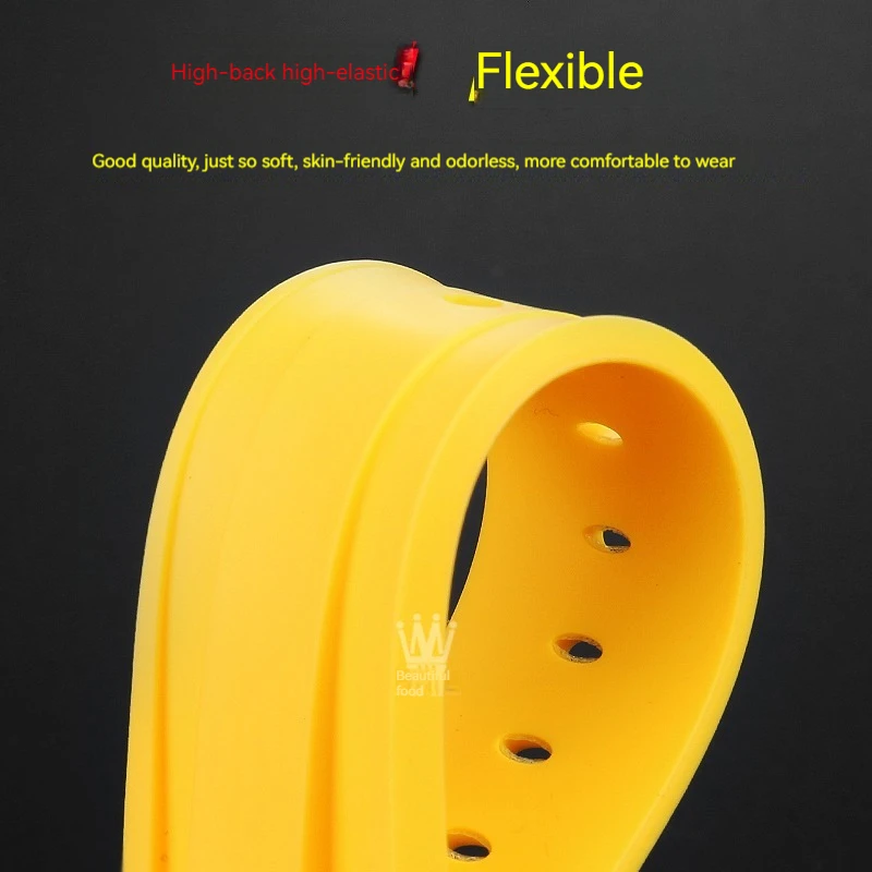 22mm 24mm 26mm Quality Nature Silicone Rubber Watchband Fit For Panerai Strap Waterproof  FOR Breitling Diesel Men Watchband