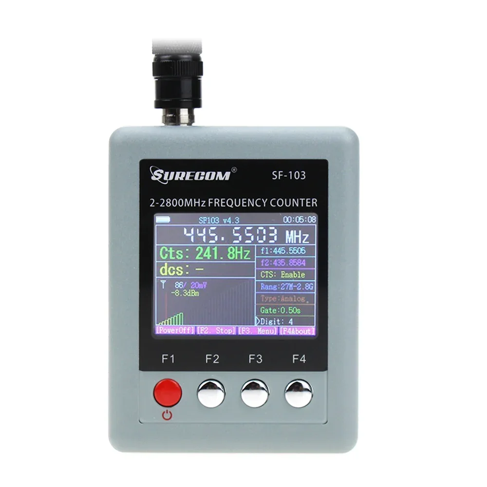 SURECOM SF-103 DMR Digital Signal Testable SF103 2MHz-200MHz/27MHz Tester 27Mhz-3000Mhz Decoder Portable Frequency CTCCSS/DCS