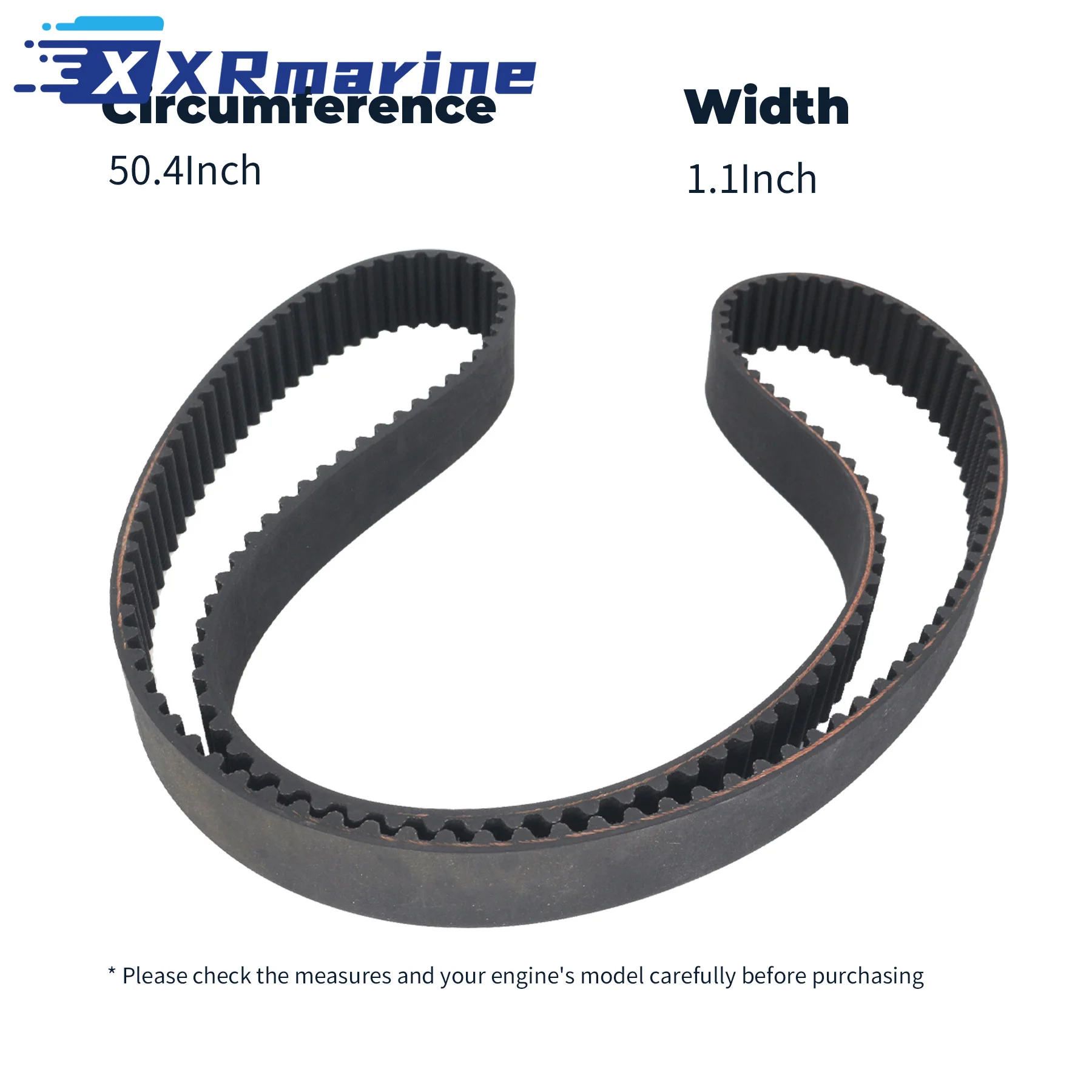 69J-46241-00 Outboard Motor Timing Belt Compatible with Yamaha 4 Stroke F200 LF200 F225 LF225 Marine Outboard Engines 18-15141