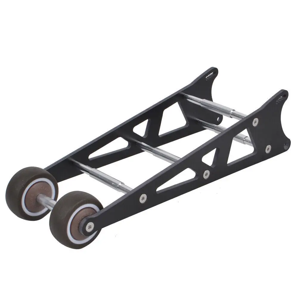 Barra con ruedas de arrastre de carbono para 1/10 Traxxas 2WD Rustler Slash Stampede Bandit
