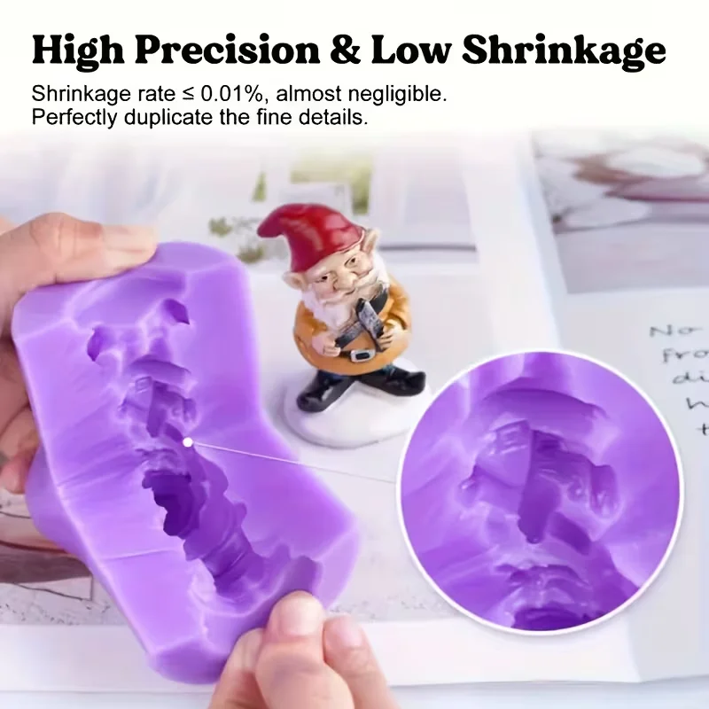 500ml 2 Bottles Liquid Silicone for Mold Making, Soft Non-Stick Durable Fast Cure Rubber Kit for DIY Resin Casting Candle Soap C view 2