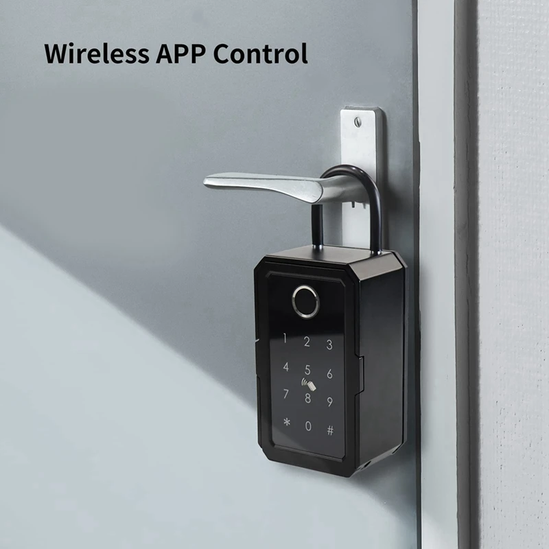 【핫 케이크】10X 스마트 키 잠금 상자 Ttlock Wifi Fechadura Eletronica 방수 벽 마운트 지문 도어 잠금 보안 잠금 상자