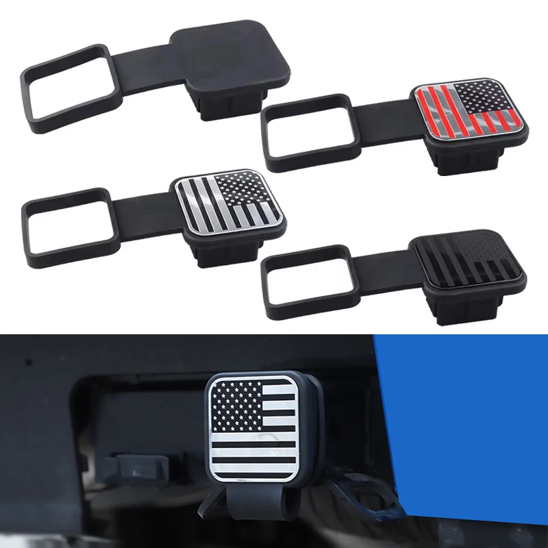 Car Plug Cover Trailer Hook Dustproof Plug Square Mouth Protective Cover For Ford Maverick 2022-2024 For Toyota Tundra 2014-2023