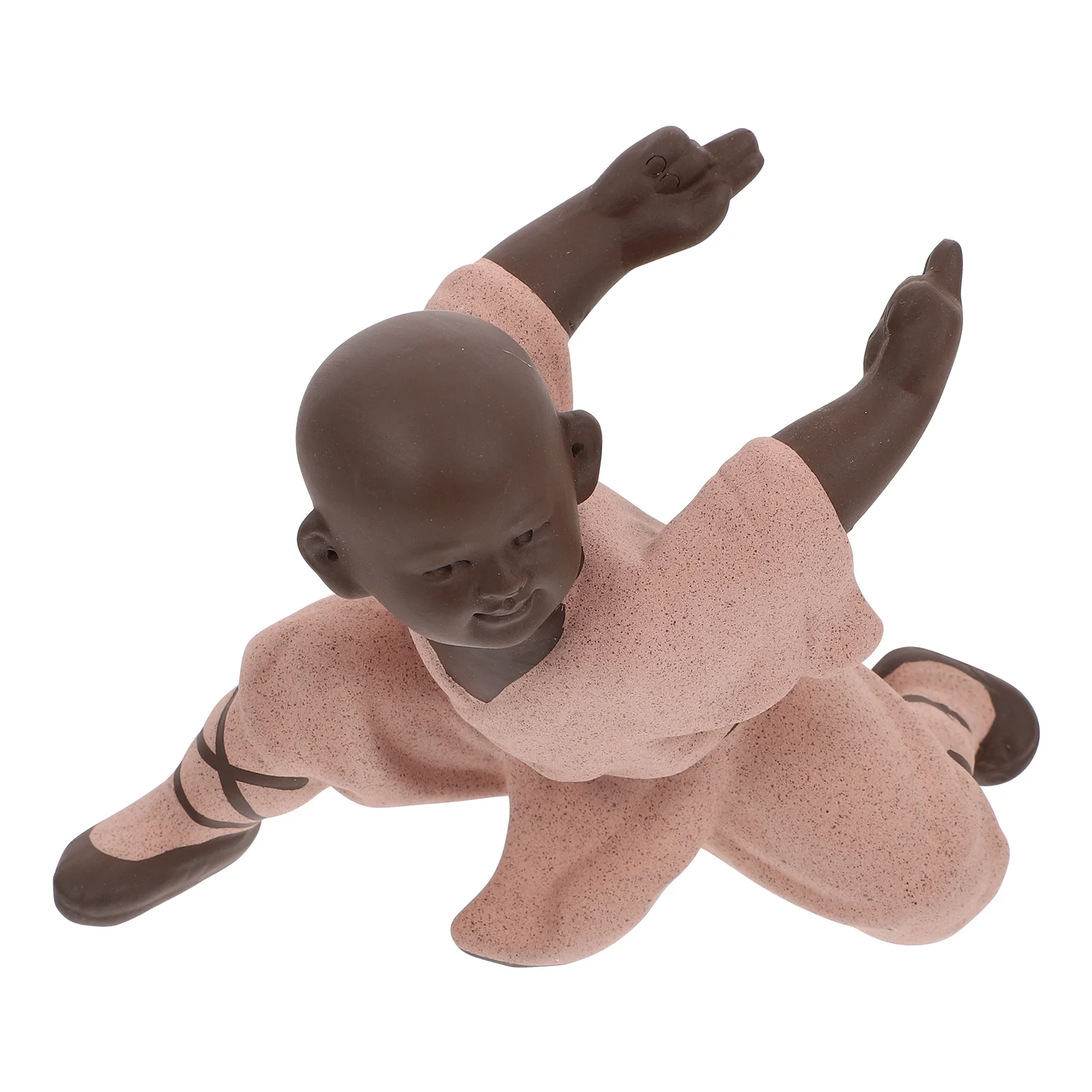 

1 шт., милый чайный декор для домашних животных, материал премиум-класса, настольное украшение для любителей чая, подарок, статуя монаха, украшение для рабочего стола