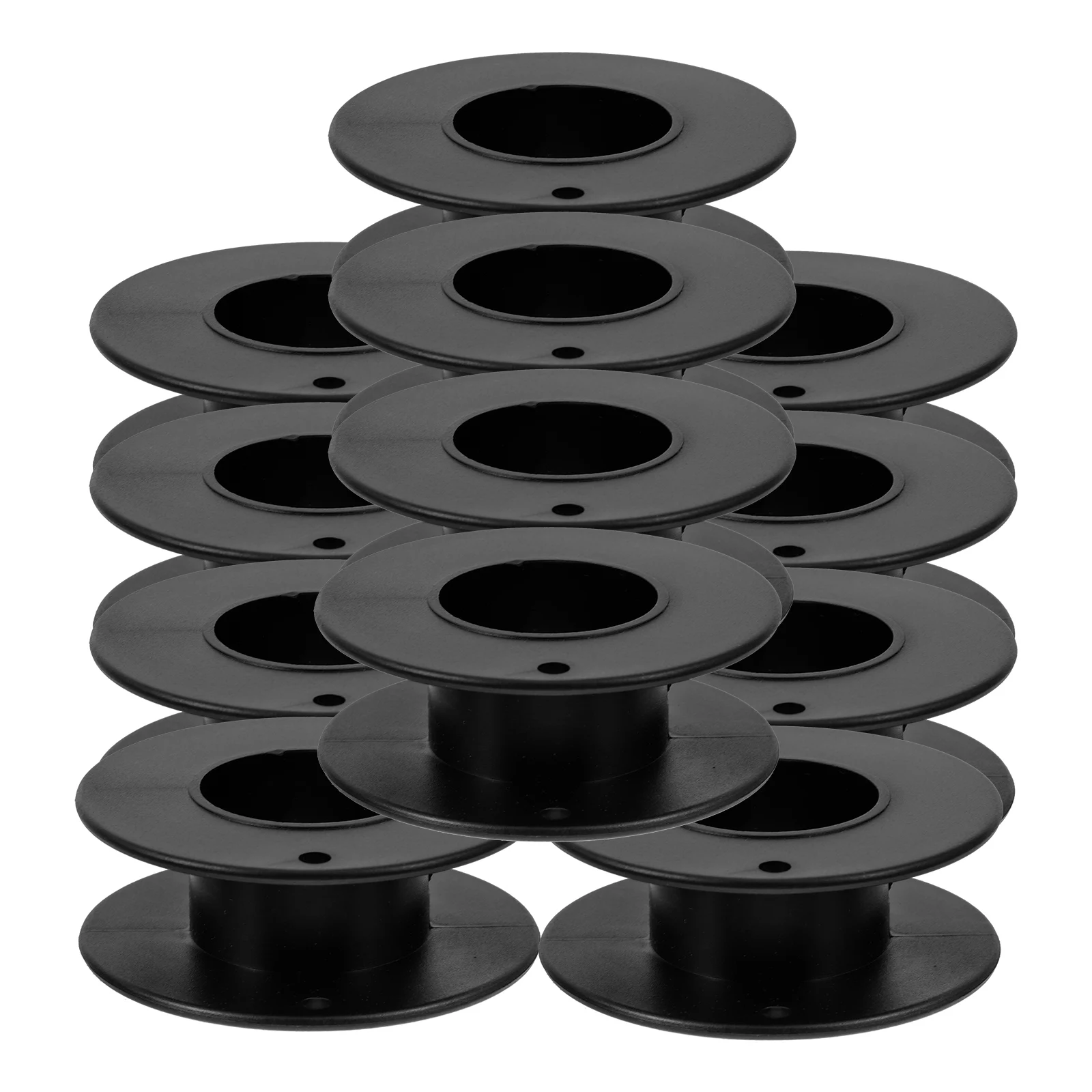 

12 Pcs Reel Spool Embroidery Thread Bobbins Professional Sewing Machine Plastic Accessories Empty Spools Shuttle Mini