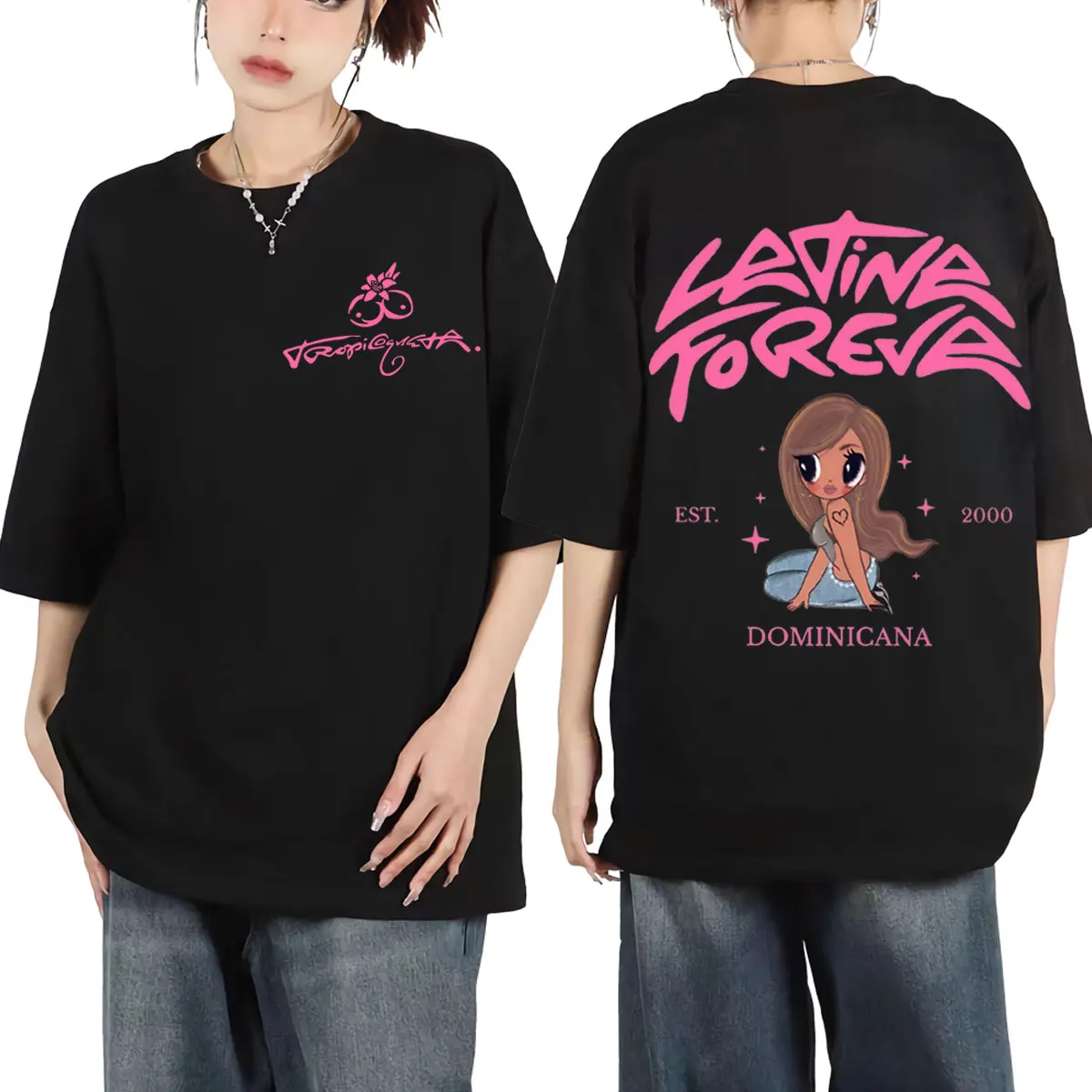 

Karol G Tropicoqueta 2025 New Album Merch T-shirt Men Women Clothing Fashion Hip Hop T-shirts Summer High Quality Cotton T Shirt