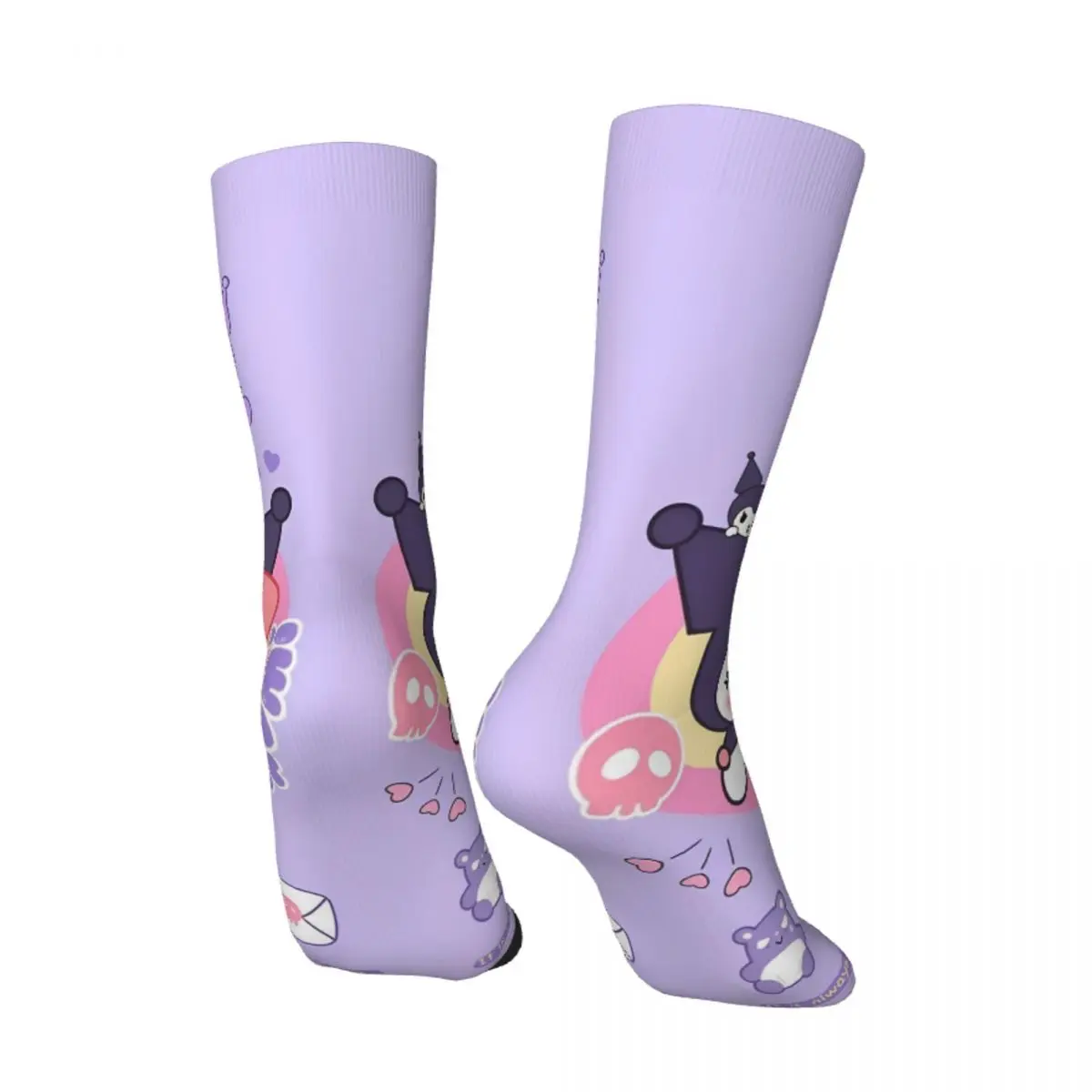 Kuromi Socks Elegant Stockings Adults Men High Quality Running Sports Socks Autumn Pattern Anti Bacterial Socks