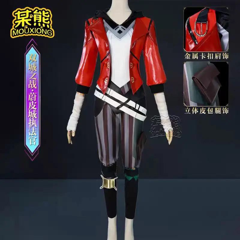 

2026 new Game Character Outfit LOL Costume Game Arcane Vi Cosplay Wig Outfits Halloween Christmas Carnival Suit