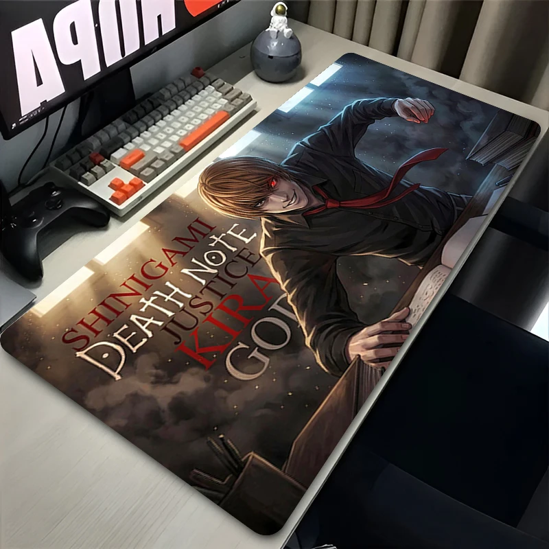 HD Print Death Note Mousepad Large Computer Gaming Keyboard Mause Pad with Non-slip Available Sizes Table Mat