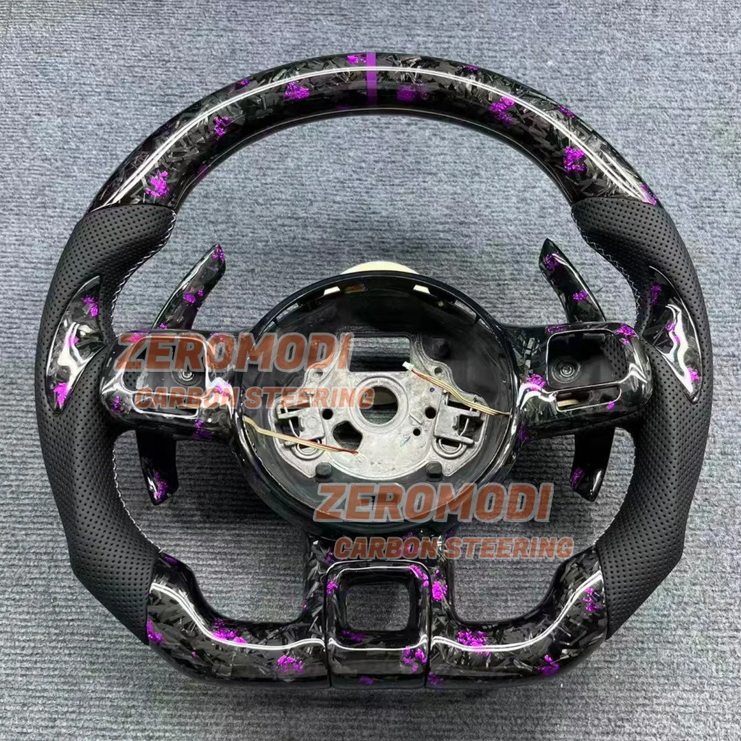 Custom Forged Carbon Fiber Steering Wheel Fit For Volkswagen Beetle Racing Modified Car Steering Wheel with Paddle