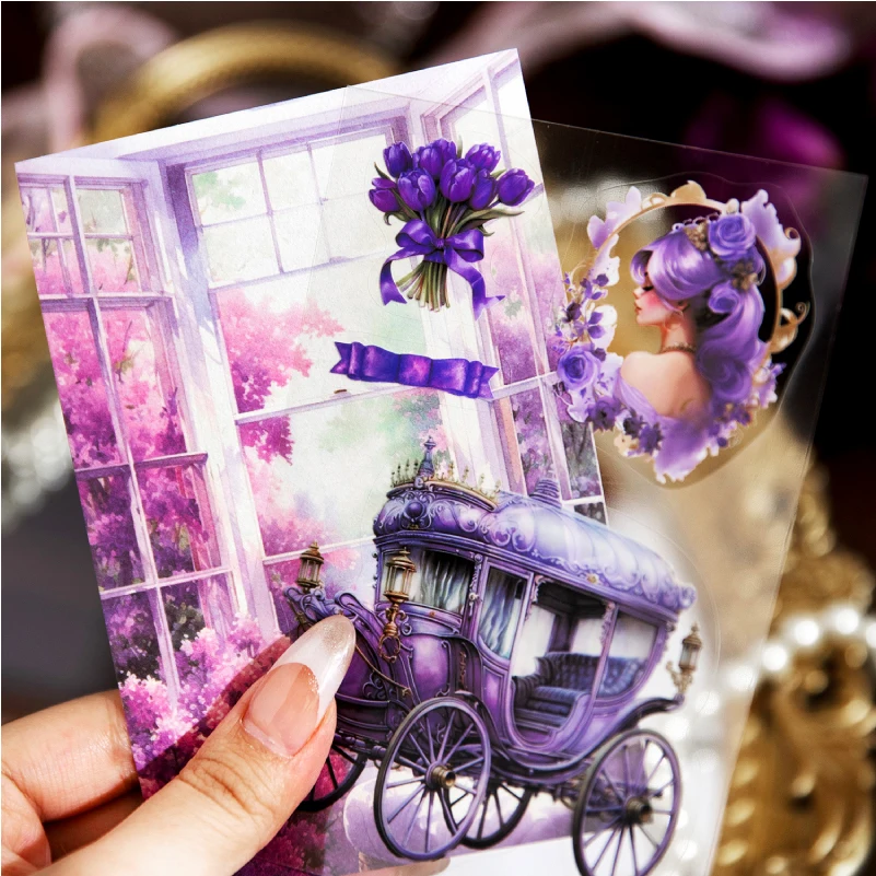 مجموعة من 54 ملصقات جمالية لسكرابوكينغ ، ملصقات سلسلة قرية سرية ، مواد زخرفية ، لوازم تصنعها بنفسك