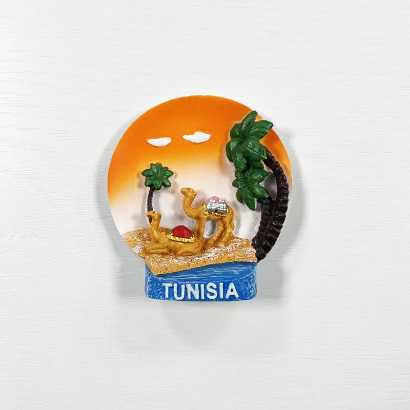 Tunisian World Tourism Souvenirs, Kitchen and Home Decorations, Heart shaped 3D Magnetic Refrigerator Stickers