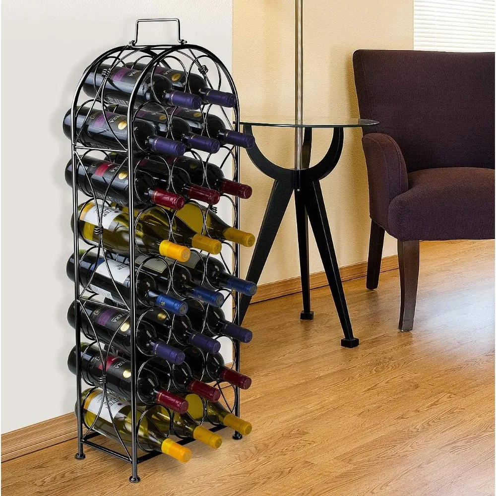 

Sorbus Freestanding Wine Rack - Elegant and Unique Bordeaux Chateau Style Floor Wine Stand for 23 Wine Bottle Storage, Champagne