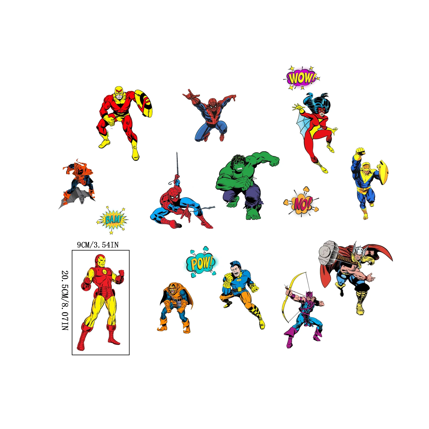ملصقات حائط على شكل بطل خارق من الرسوم المتحركة The Avengers لغرفة الأطفال وغرفة النوم والمنزل وديكور PVC لفيلم جدارية ملصقات فنية هدايا للأطفال