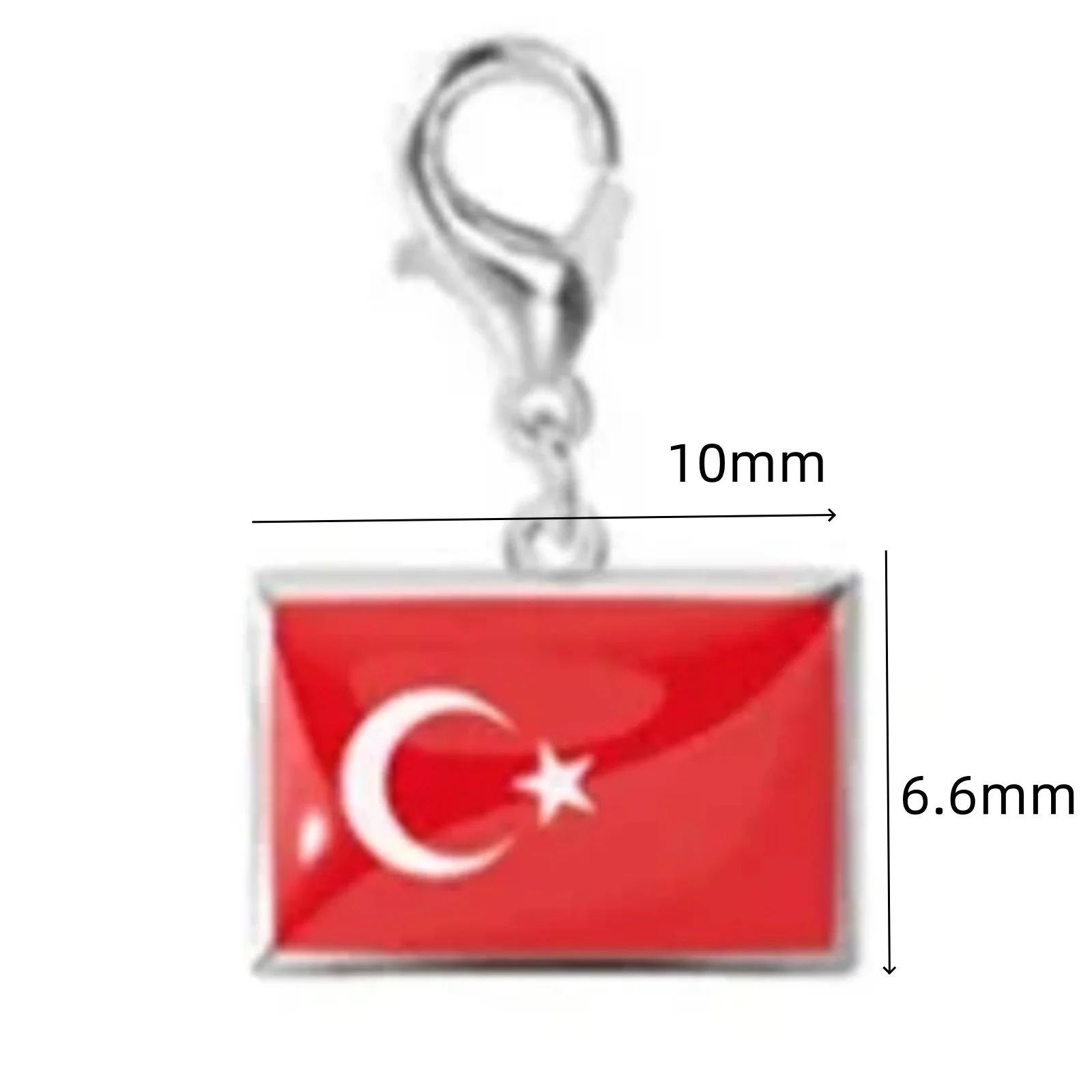 Flaggen-Karabinerhaken Stahlanhänger Edelstahl Mode Französische Deutsche Nationalflagge Anhänger DIY Armband Schlüsselanhänger Geschenk – Detail 18