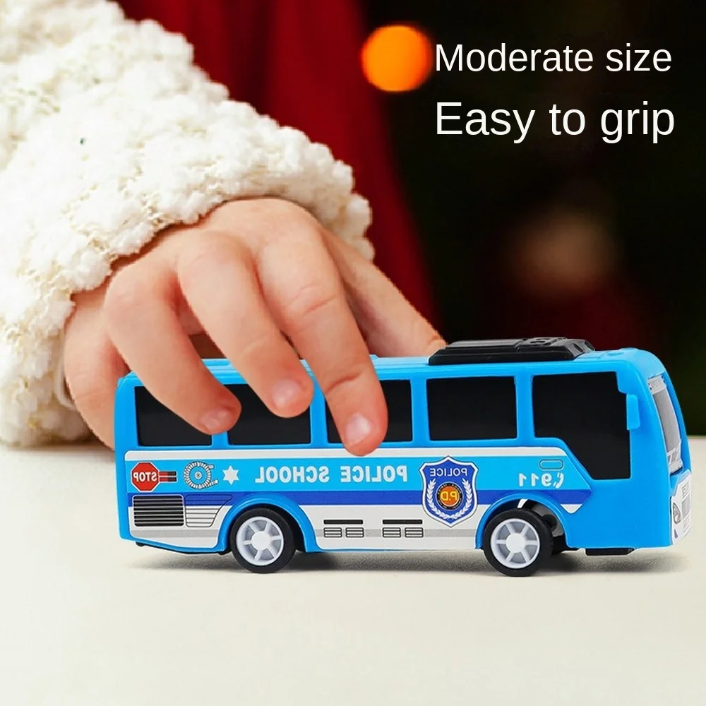 Mini Inércia Bus Model Toy para crianças, puxar para trás carro, veículo, carros, meninos, dietas, jogos educativos, presentes para crianças, 2pcs