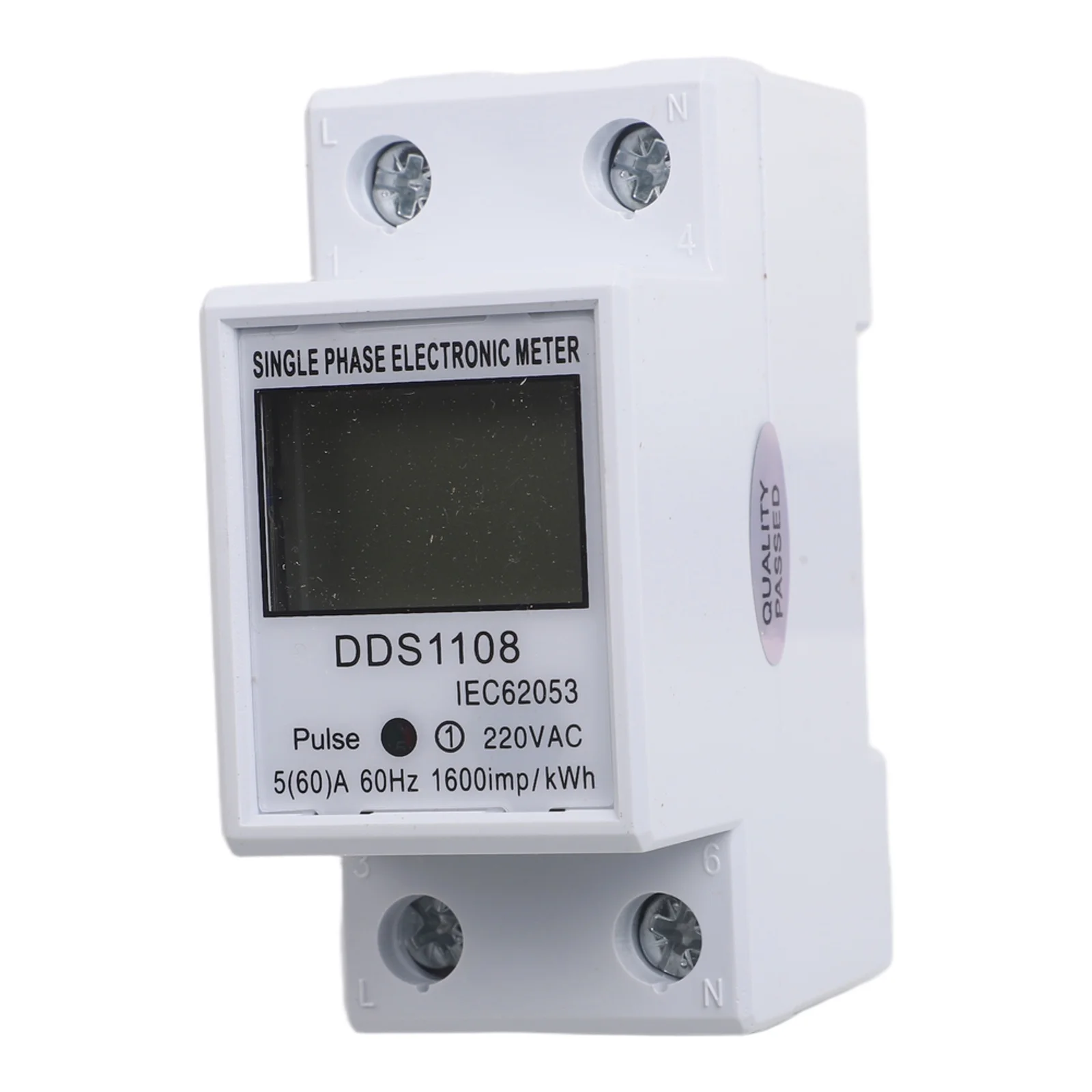 DDS1108 Single Phase Digital Energy Meter with LCD Display AC 220V 60A Features Non Volatile Memory to Maintain Data Integrity