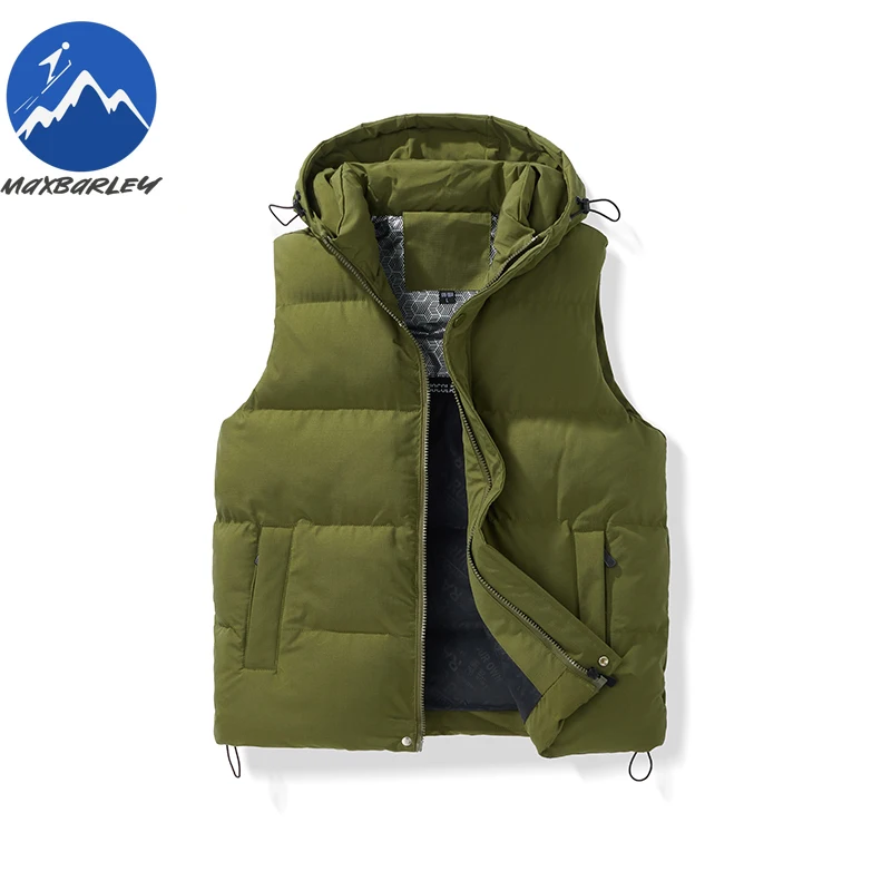 Maxbarley قسط الشتاء سترة الرجال الفاخرة في الهواء الطلق التصوير يندبروف أكمام معطف الأزياء هود المشي لمسافات طويلة الدافئة زائد حجم سترات