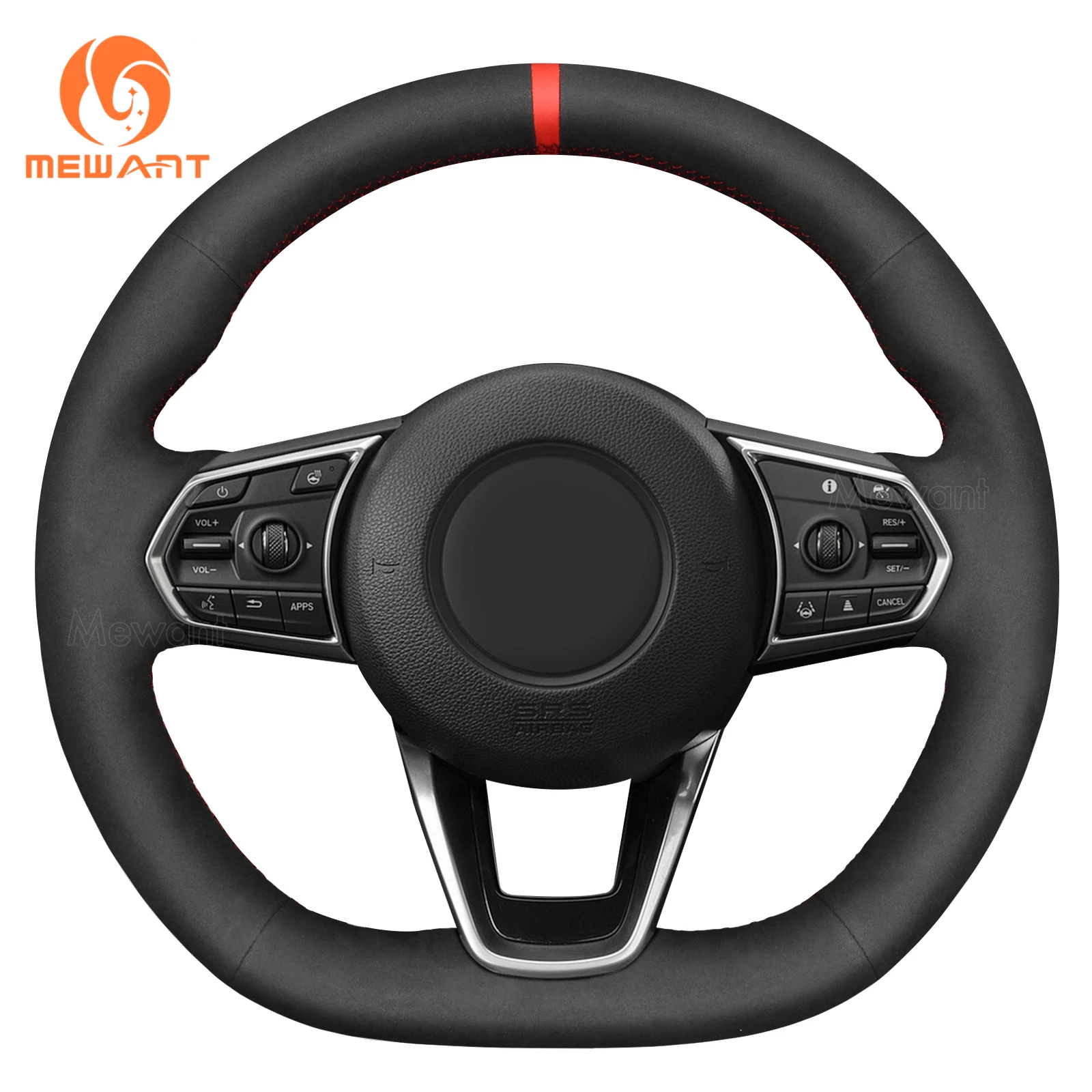 

MEWANT Suede Car accessori Steering Wheel Cover for Acura TLX A-Spec Type-S