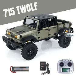 4WD TWOLF 1/10 gąsienica RC RTR TW-715 metalowa samochodów wspinaczkowy ciężarówka terenowa z dźwiękiem światła wciągarka dymiąca RC zabawka THZH1878